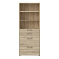 Prima Bookcase 2 Shelves with 2 Drawers 2 File Drawers in Oak - image 2