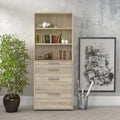 Prima Bookcase 2 Shelves with 2 Drawers 2 File Drawers in Oak - image 4