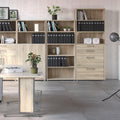 Prima Bookcase 2 Shelves with 2 Drawers 2 File Drawers in Oak - image 5