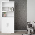 Prima Bookcase 4 Shelves with 2 Doors in White - image 4