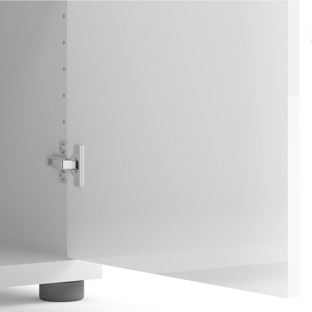 Prima Bookcase 4 Shelves with 2 Doors in White - image 8