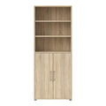 Prima Bookcase 4 Shelves with 2 Doors in Oak - image 2