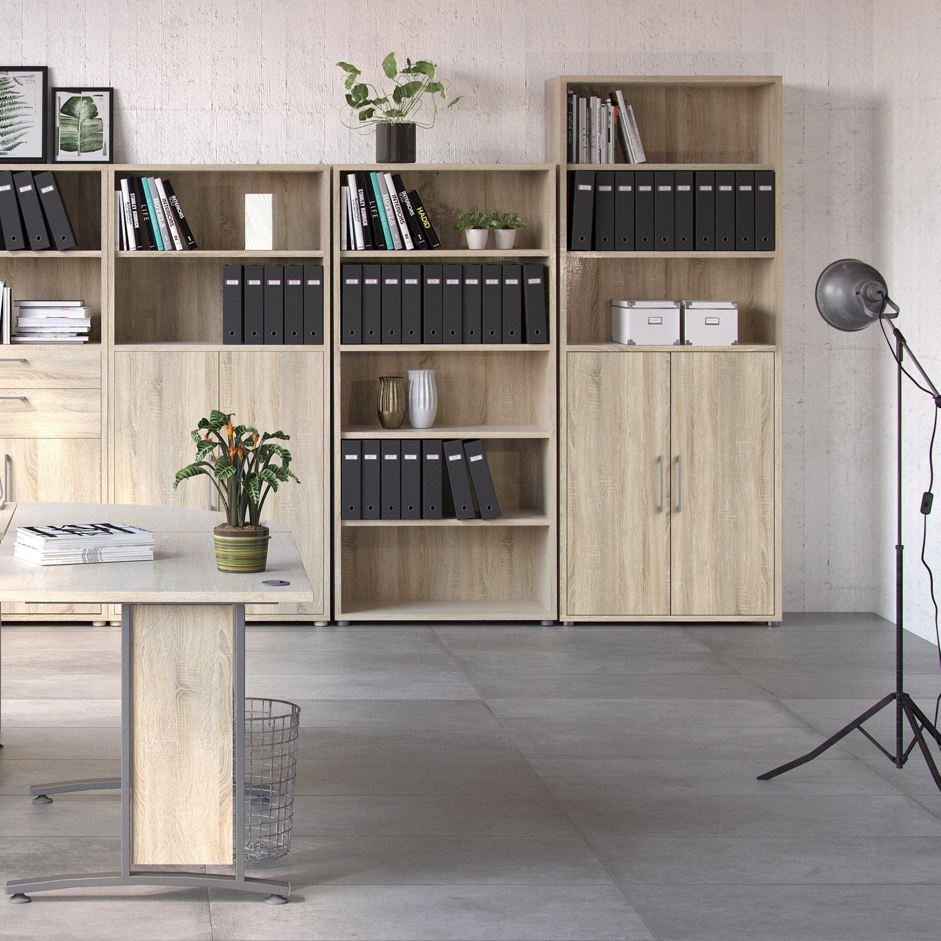 Prima Bookcase 4 Shelves with 2 Doors in Oak - image 5