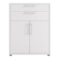 Prima Bookcase 1 Shelf with 2 Drawers 2 Doors in White - image 2