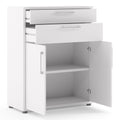 Prima Bookcase 1 Shelf with 2 Drawers 2 Doors in White - image 4