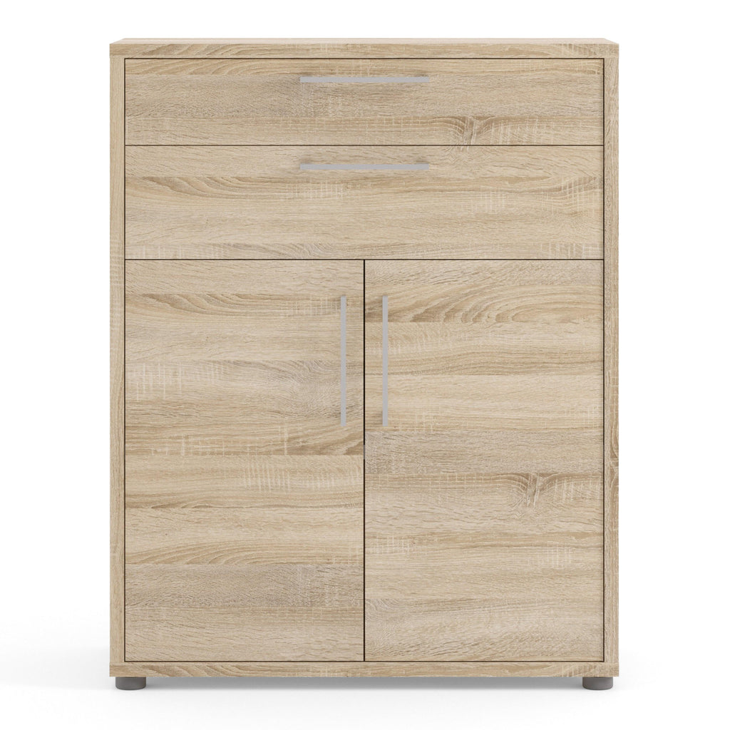 Prima Bookcase 1 Shelf with 2 Drawers 2 Doors in Oak - image 2