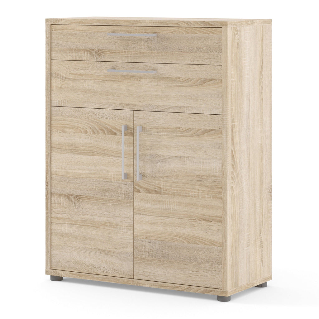 Prima Bookcase 1 Shelf with 2 Drawers 2 Doors in Oak - image 3