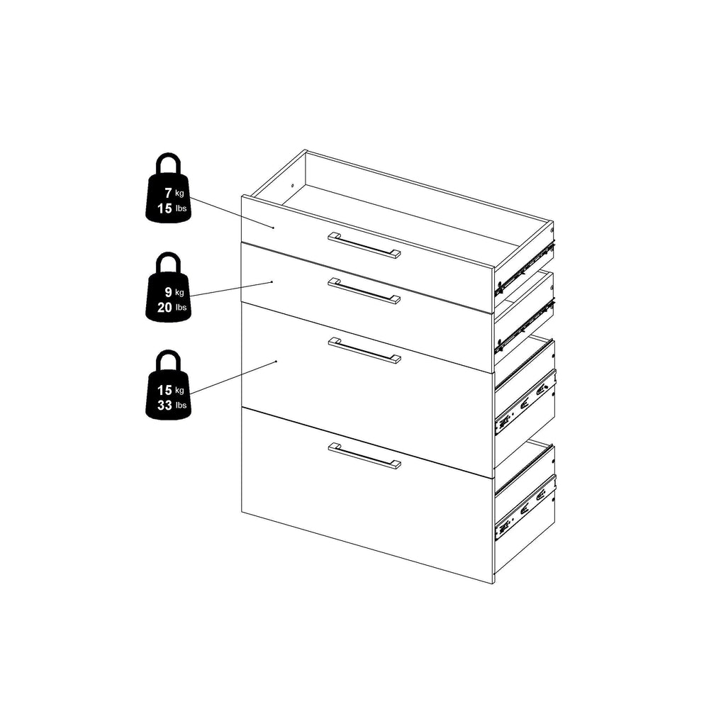 Prima Office Storage with 2 Drawers 2 File Drawers in Oak - image 12