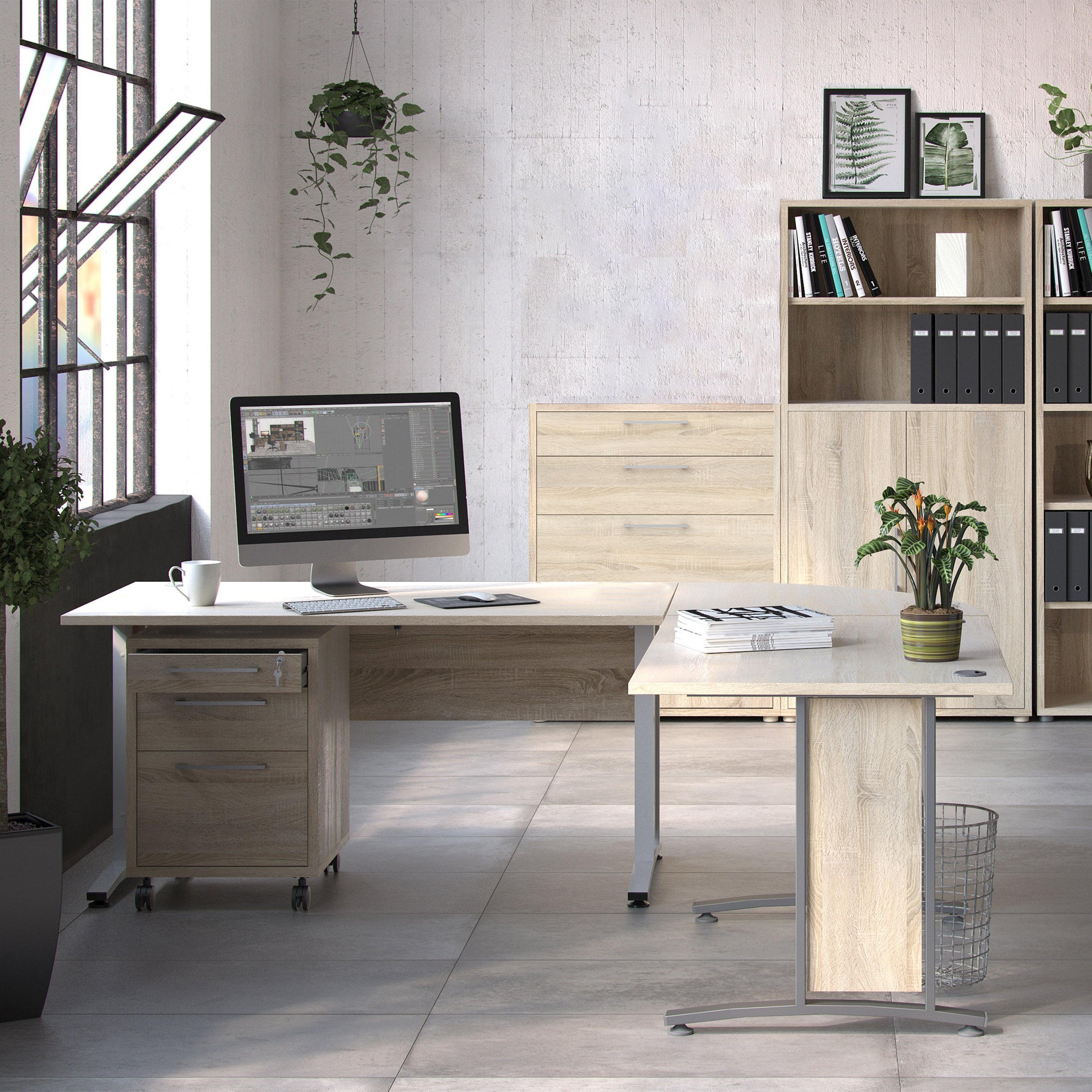 Prima Office Storage with 2 Drawers 2 File Drawers in Oak - image 6