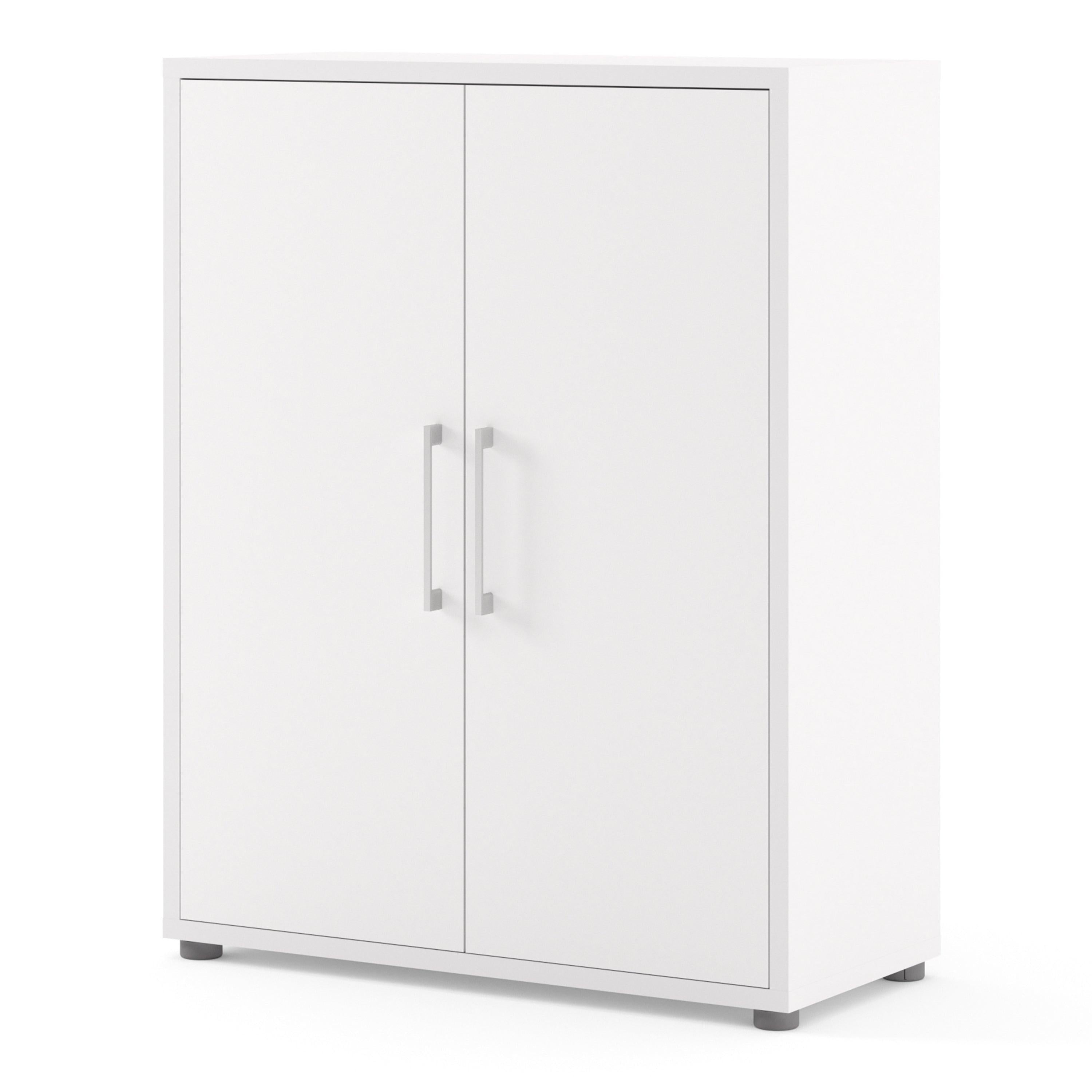 Prima Bookcase 2 Shelves with 2 Doors in White - image 3