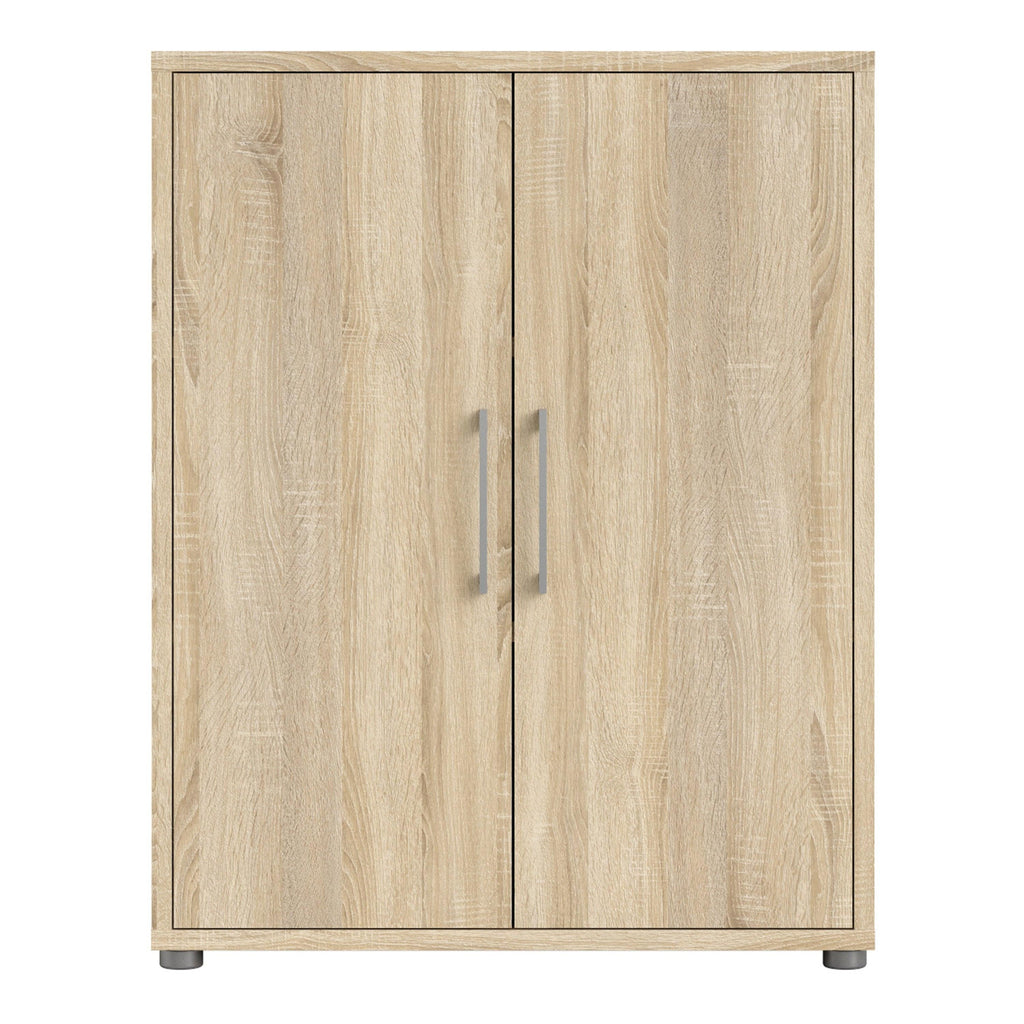 Prima Bookcase 2 Shelves with 2 Doors in Oak - image 2