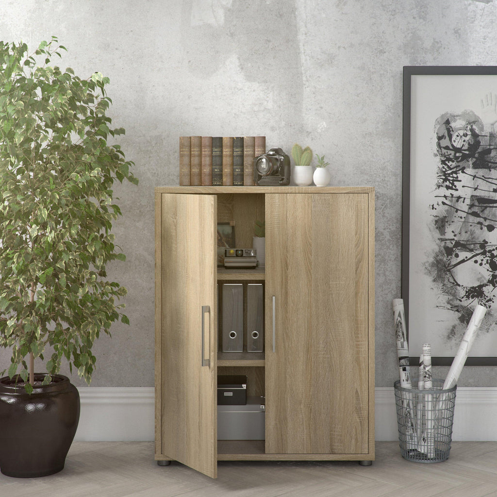 Prima Bookcase 2 Shelves with 2 Doors in Oak - image 6
