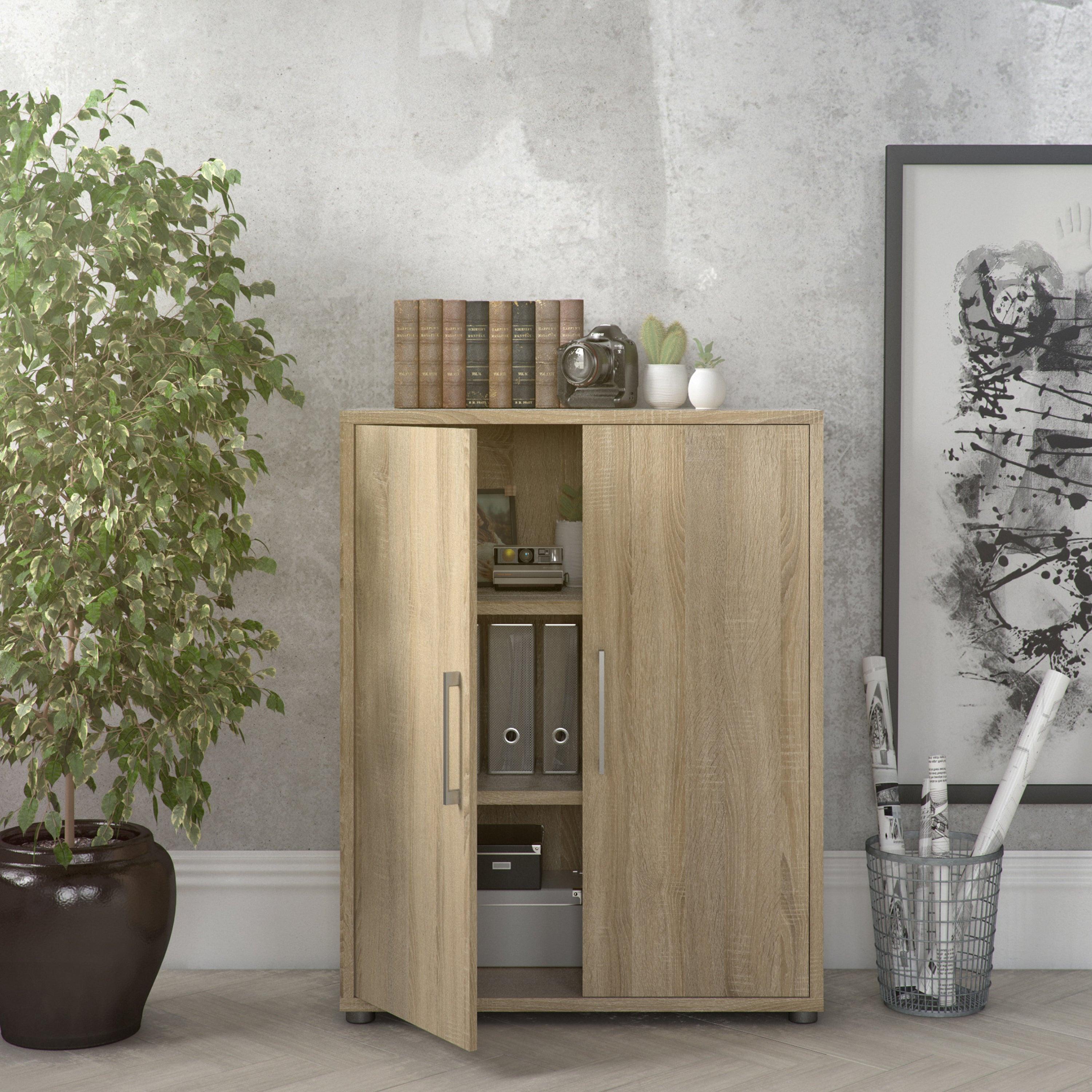 Prima Bookcase 2 Shelves with 2 Doors in Oak - image 6