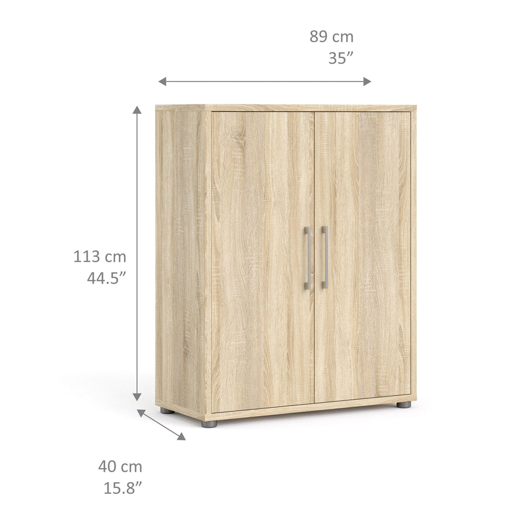 Prima Bookcase 2 Shelves with 2 Doors in Oak - image 9