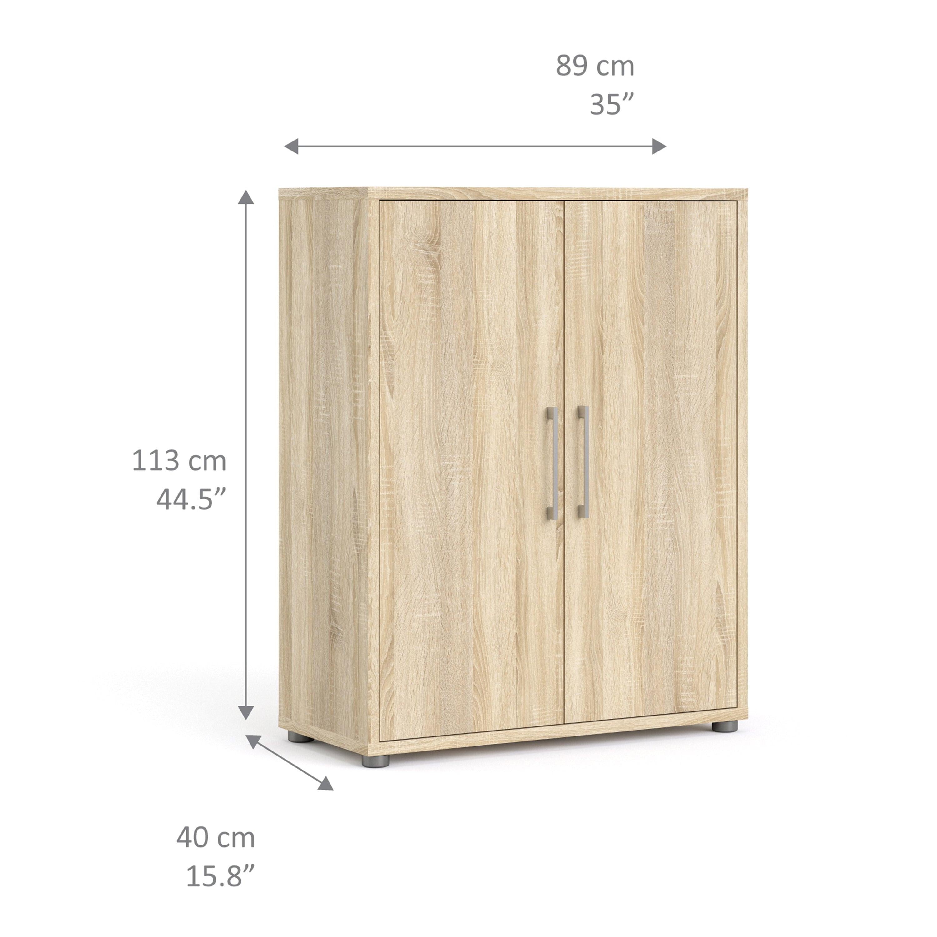 Prima Bookcase 2 Shelves with 2 Doors in Oak - image 9
