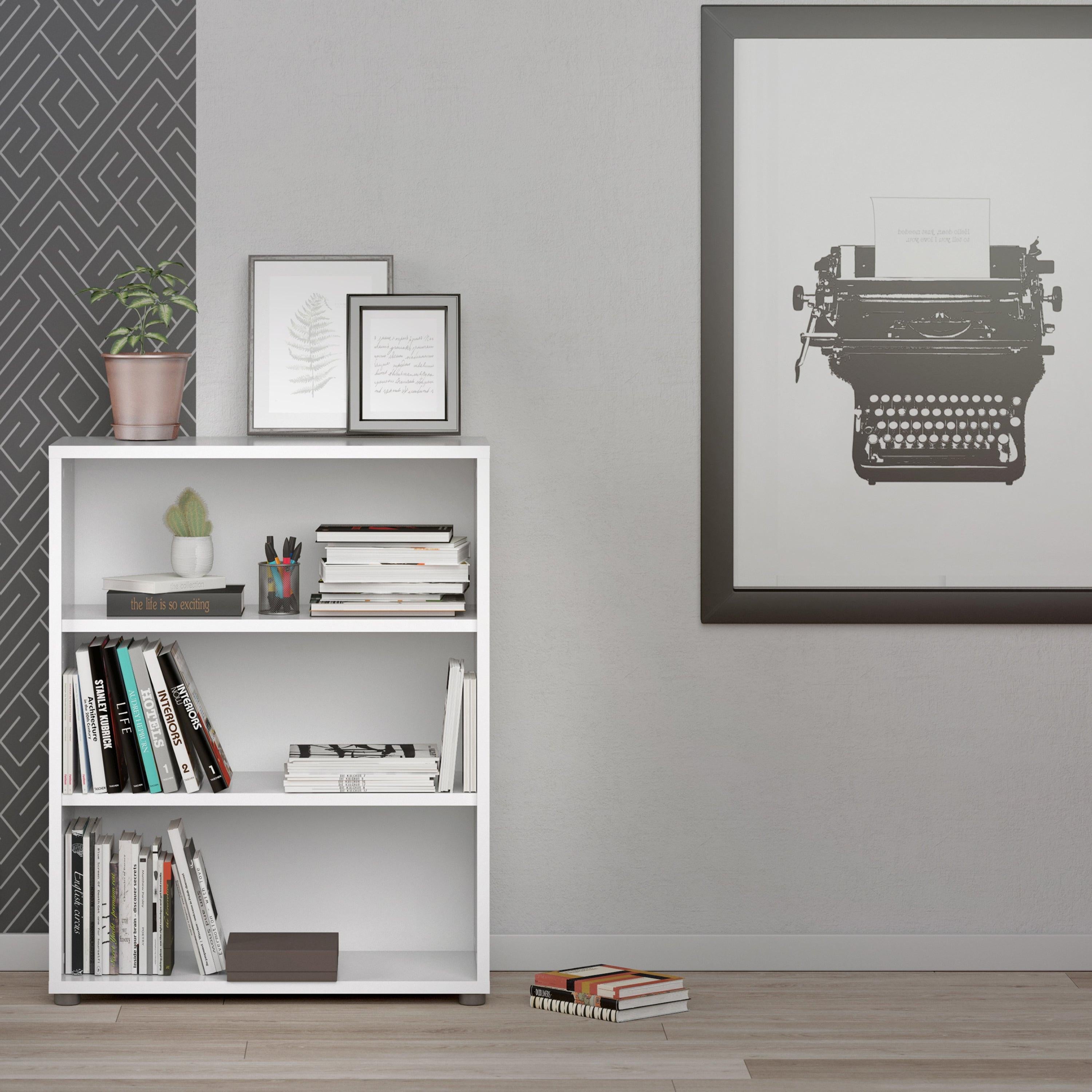 Prima Bookcase 2 Shelves in White - image 4