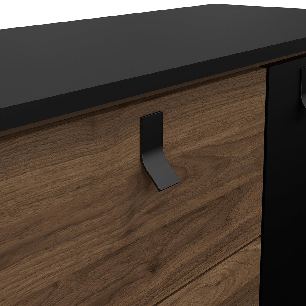 Ry Sideboard 2 Doors 2 Drawers in Matt Black Walnut - image 8