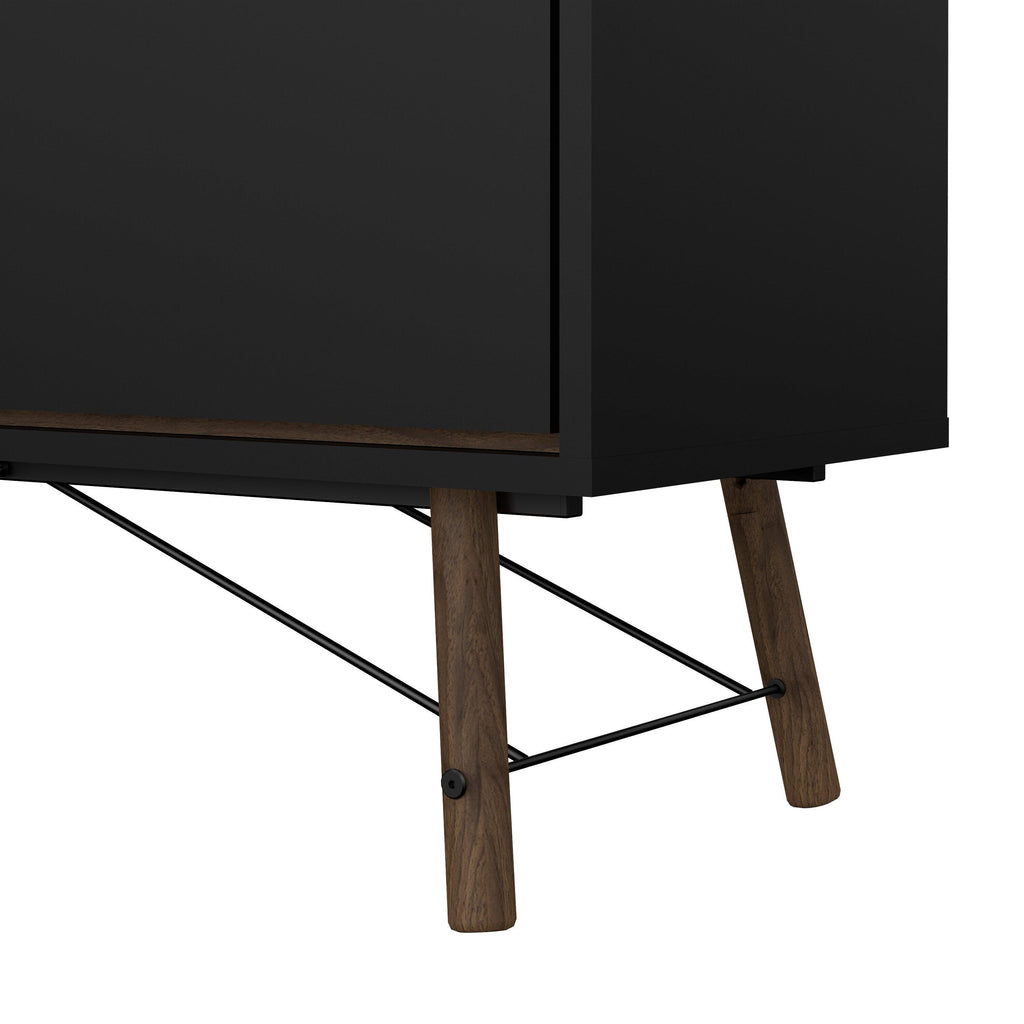Ry Sideboard 2 Doors 2 Drawers in Matt Black Walnut - image 9