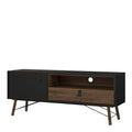 Ry TV Unit 1 Door 1 Drawer in Matt Black Walnut - image 3