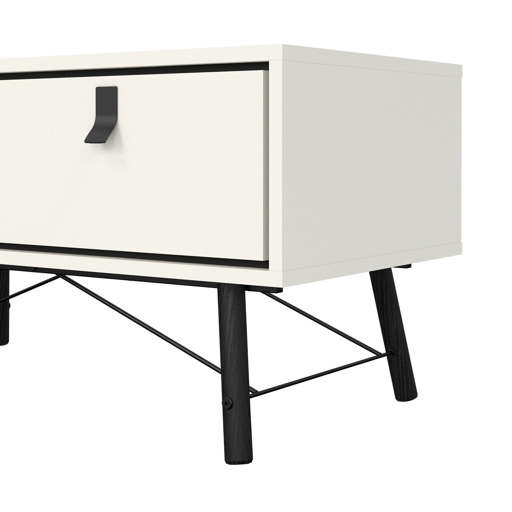 Ry Coffee Table with 1 Drawer in Matt White - image 10