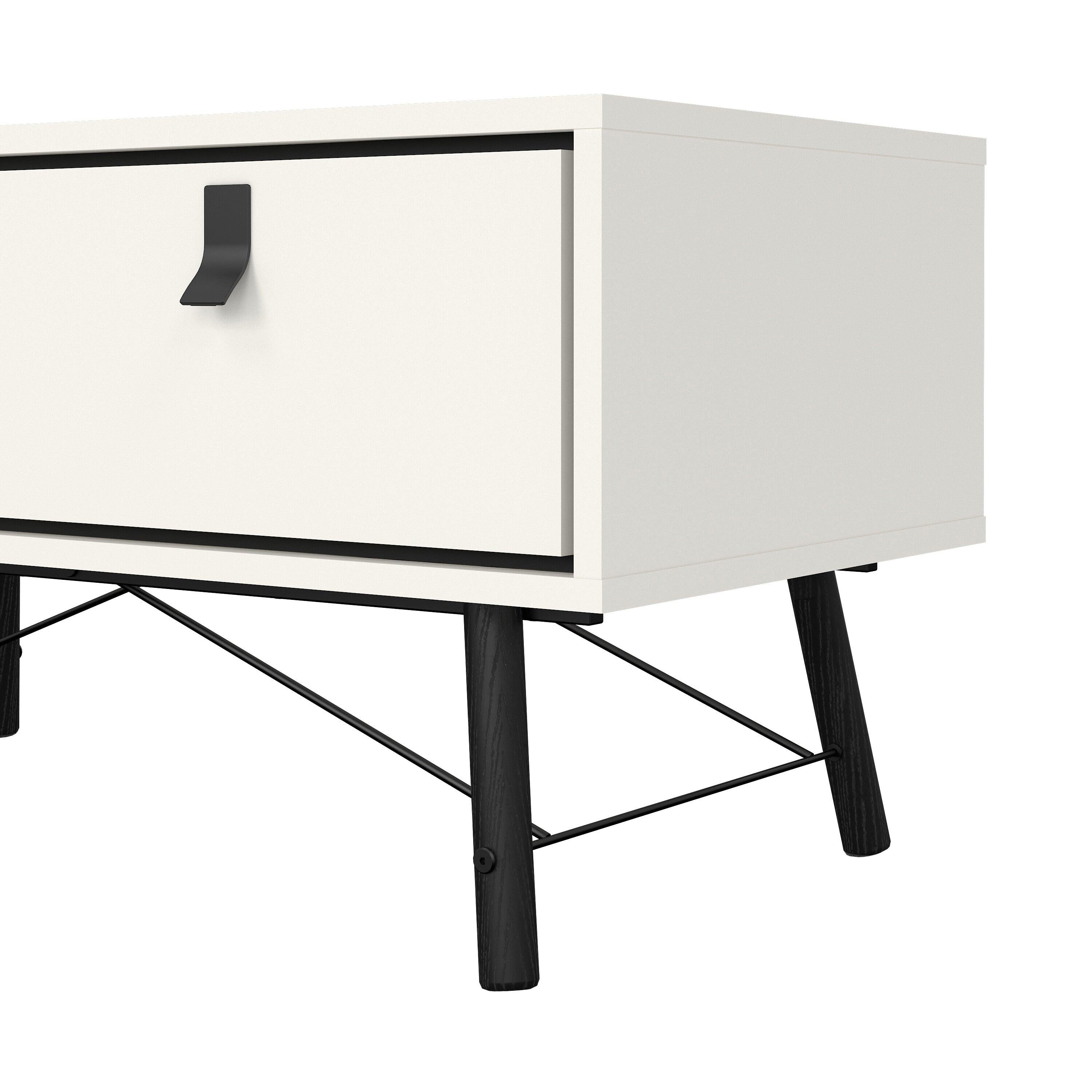 Ry Coffee Table with 1 Drawer in Matt White - image 10