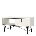 Ry Coffee Table with 1 Drawer in Matt White - image 3