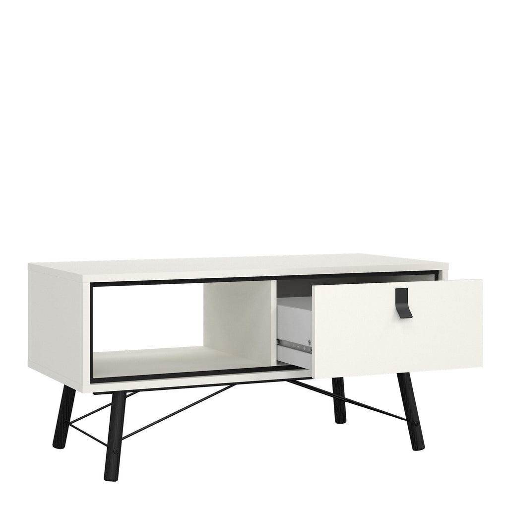 Ry Coffee Table with 1 Drawer in Matt White - image 5