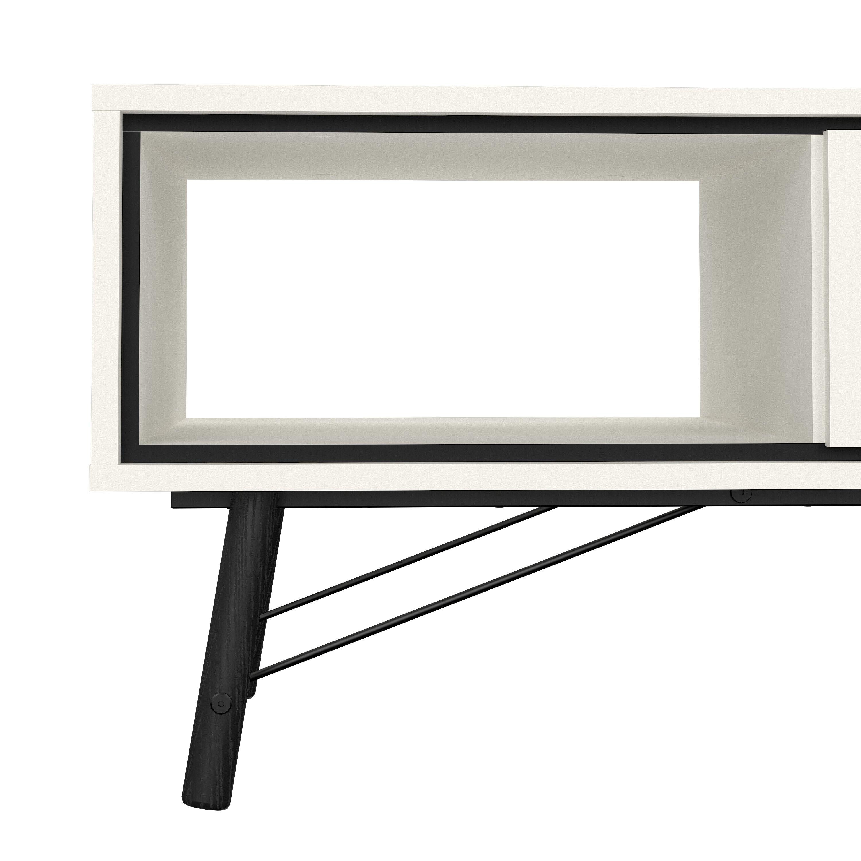 Ry Coffee Table with 1 Drawer in Matt White - image 9