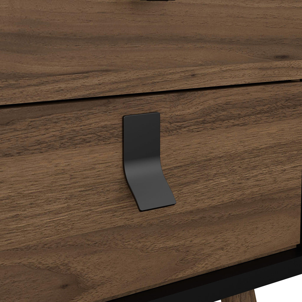 Ry Bedside Cabinet 2 Drawer in Matt Black Walnut - image 8