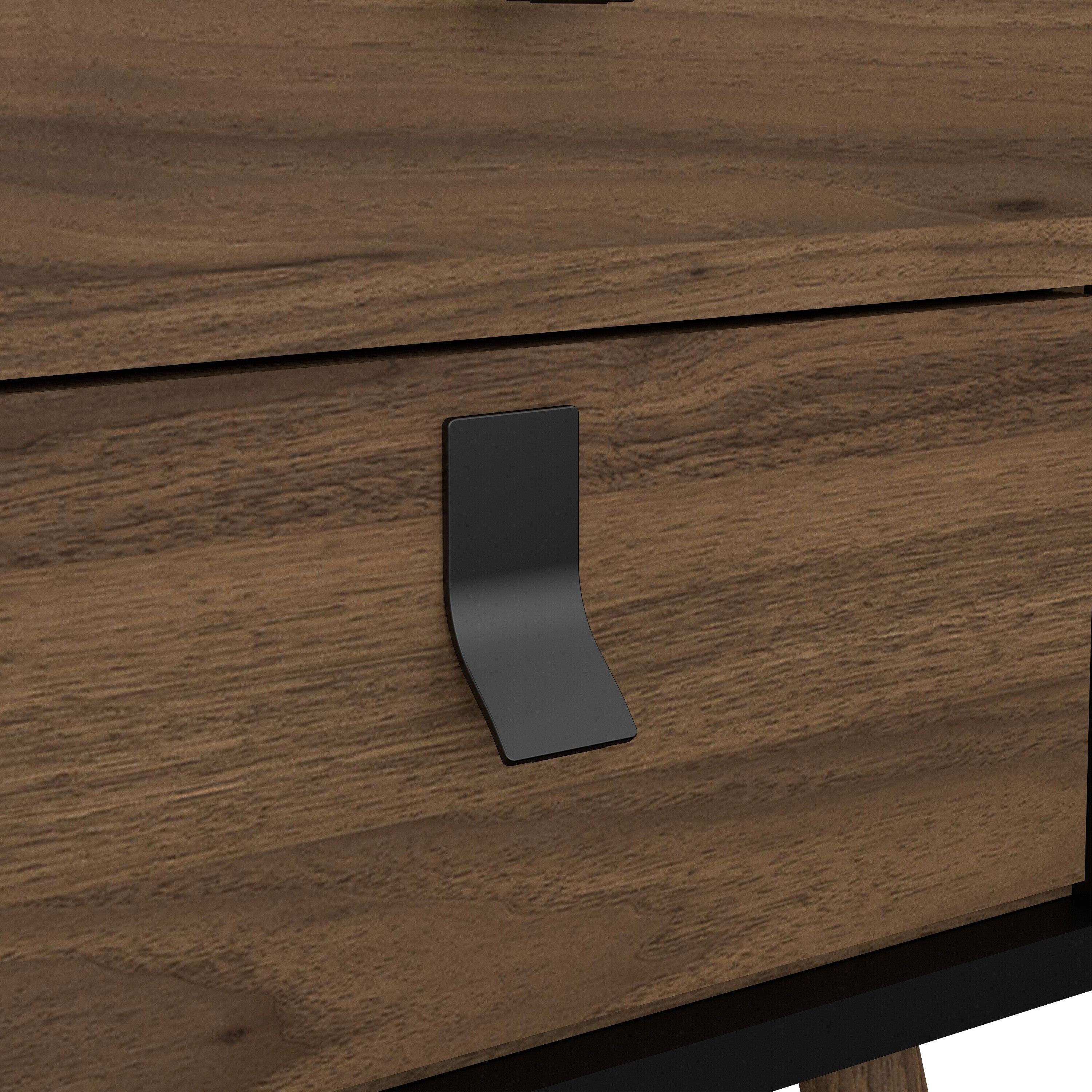 Ry Bedside Cabinet 2 Drawer in Matt Black Walnut - image 8