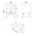 Ry Package - Wardrobe 3 Doors + 3 Drawers + Double chest 6 Drawers + Bedside Cabinet 2 Drawers in Matt Black Walnut - image 5