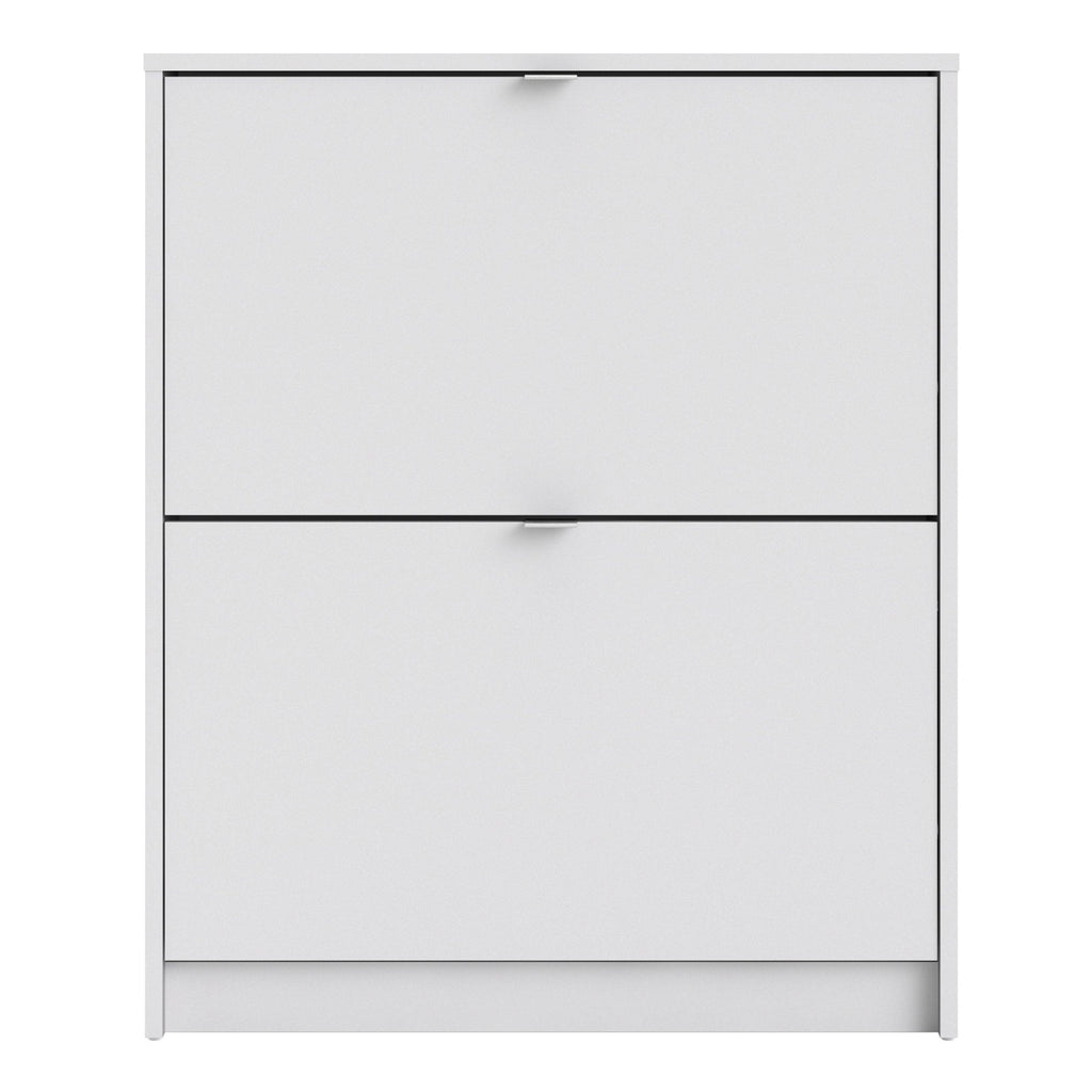 Shoes Shoe Cabinet 2 Flip Down Doors and 1 layer in White - image 2