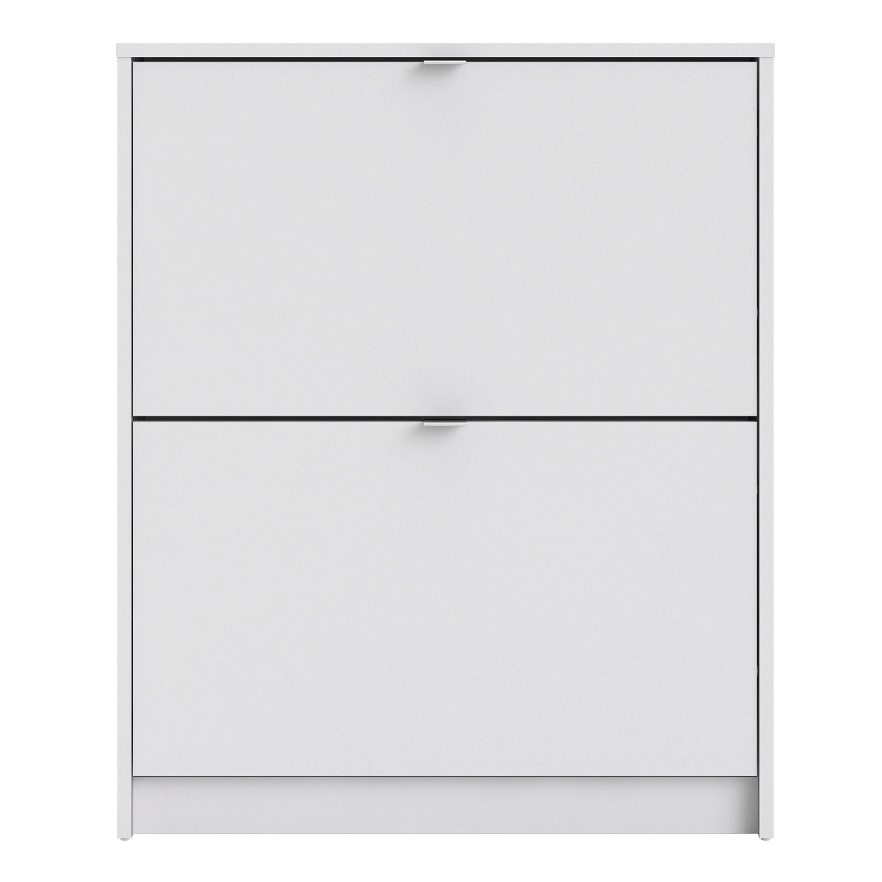 Shoes Shoe Cabinet 2 Flip Down Doors and 1 layer in White - image 2