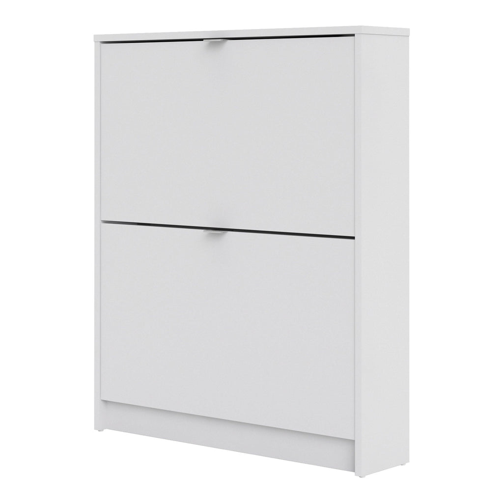 Shoes Shoe Cabinet 2 Flip Down Doors and 1 layer in White - image 3