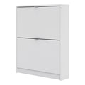 Shoes Shoe Cabinet 2 Flip Down Doors and 1 layer in White - image 3