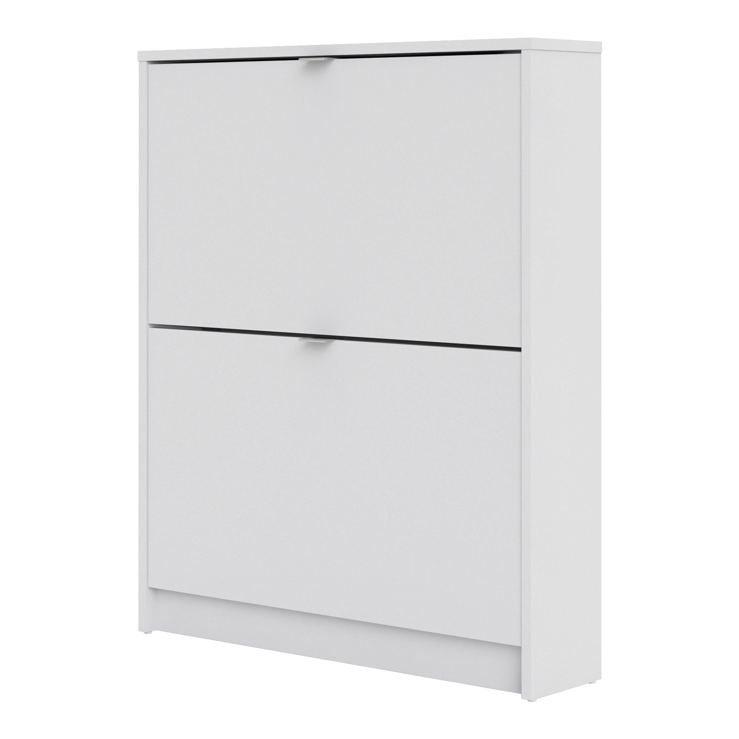 Shoes Shoe Cabinet 2 Flip Down Doors and 1 layer in White - image 3