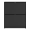 Shoes Shoe Cabinet 2 Flip Down Doors and 1 layer in Matt Black - image 2
