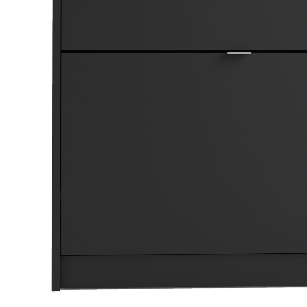 Shoes Shoe Cabinet 2 Flip Down Doors and 1 layer in Matt Black - image 7