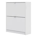 Shoes Shoe Cabinet 2 Flip Down Doors and 2 layers in White - image 3