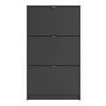 Shoes Shoe Cabinet 3 Flip Down Doors and 2 layers in Matt Black - image 2