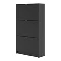 Shoes Shoe Cabinet 3 Flip Down Doors and 2 layers in Matt Black - image 3