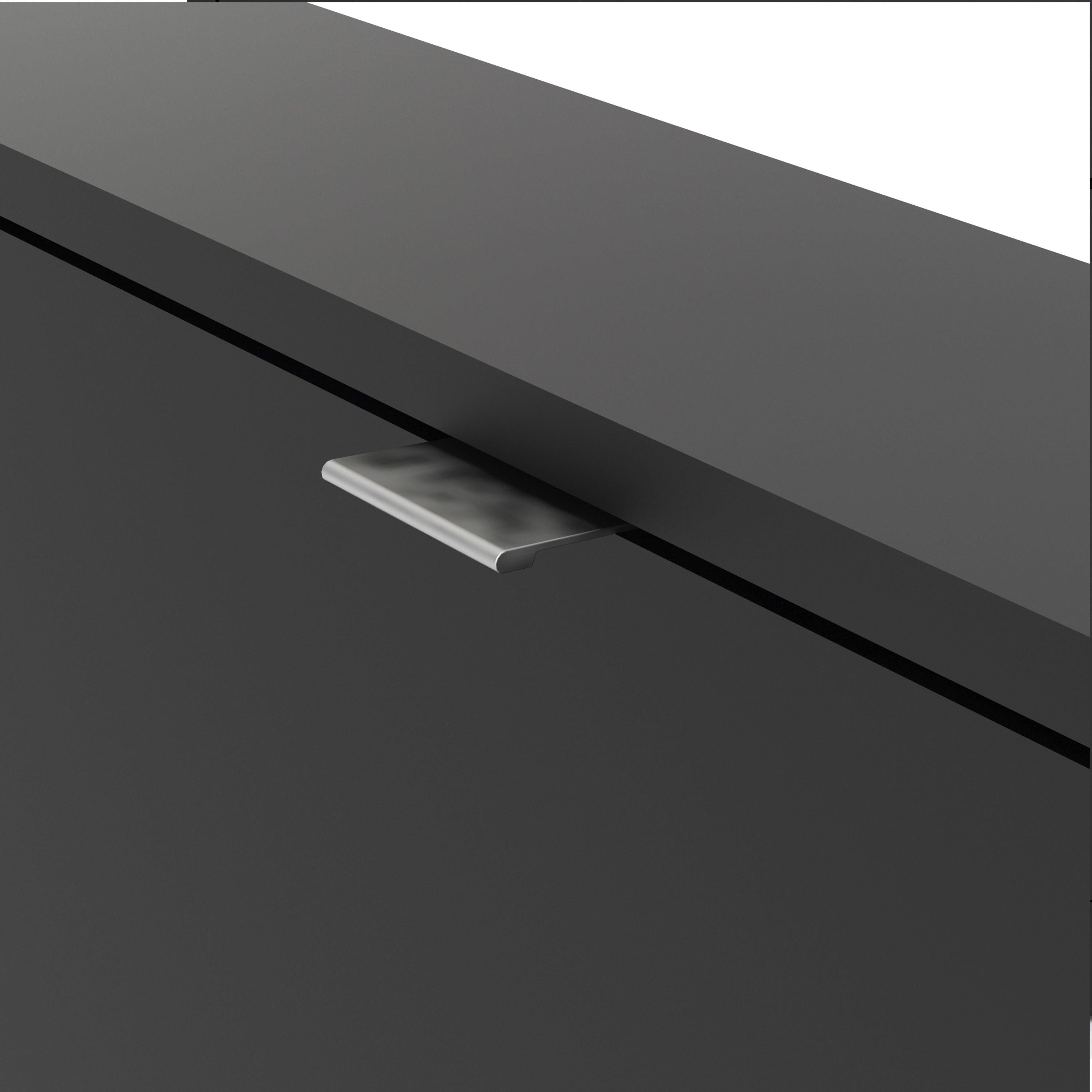 Shoes Shoe Cabinet 3 Flip Down Doors and 2 layers in Matt Black - image 8