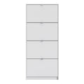 Shoes Shoe Cabinet 4 Flip Down Doors and 2 layers in White - image 2
