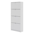 Shoes Shoe Cabinet 4 Flip Down Doors and 2 layers in White - image 3