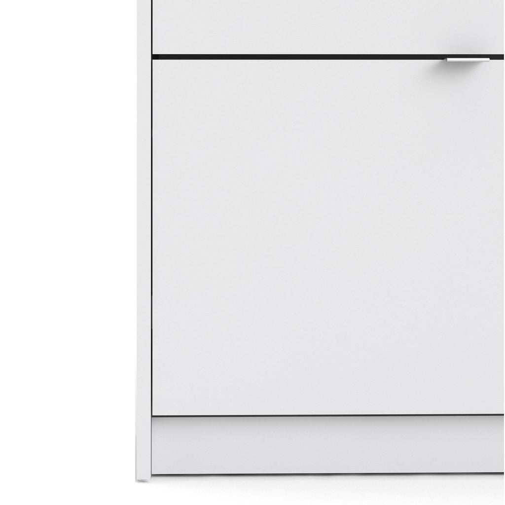 Shoes Shoe Cabinet 4 Flip Down Doors and 2 layers in White - image 8