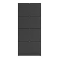 Shoes Shoe Cabinet 4 Flip Down Doors and 2 layers in Matt Black - image 2