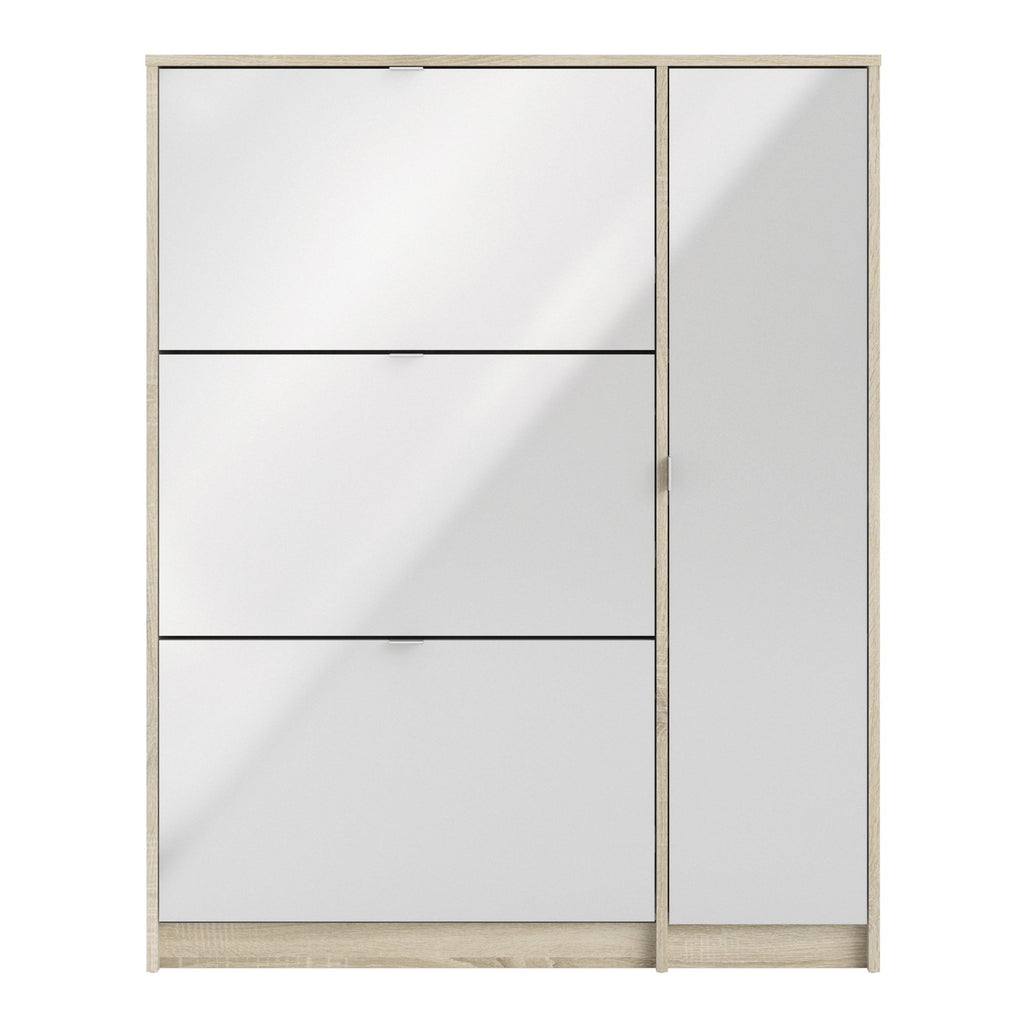 Shoes Shoe Cabinet 3 Flip Down Doors and 2 layers 1 Door Oak structure - image 2