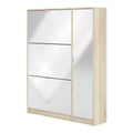 Shoes Shoe Cabinet 3 Flip Down Doors and 2 layers 1 Door Oak structure - image 3
