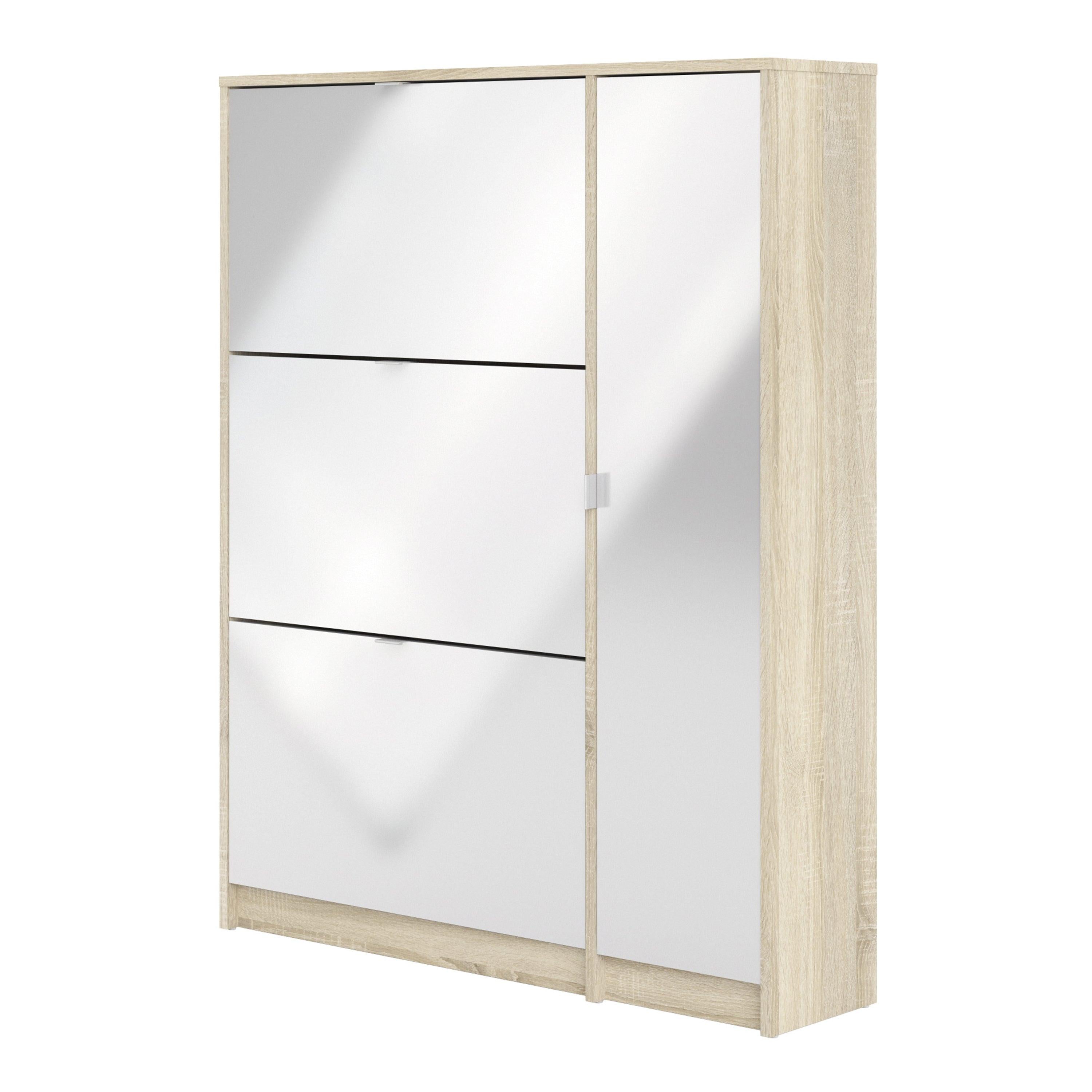 Shoes Shoe Cabinet 3 Flip Down Doors and 2 layers 1 Door Oak structure - image 3
