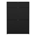 Shoes Shoe Cabinet 2 Flip Down Doors + 1 Drawer in Matt Black - image 2